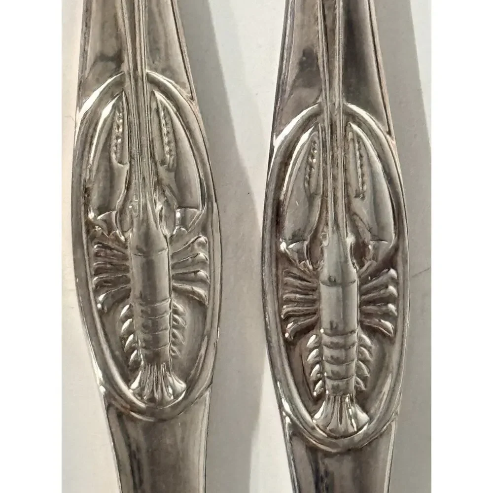 Reed & Barton Lobster Picks Set of 6 Seafood Shellfish Utensils w/ Original Box